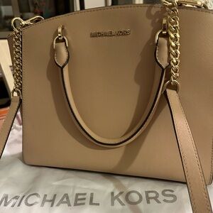 Michael Kors Beige Satchel Bag